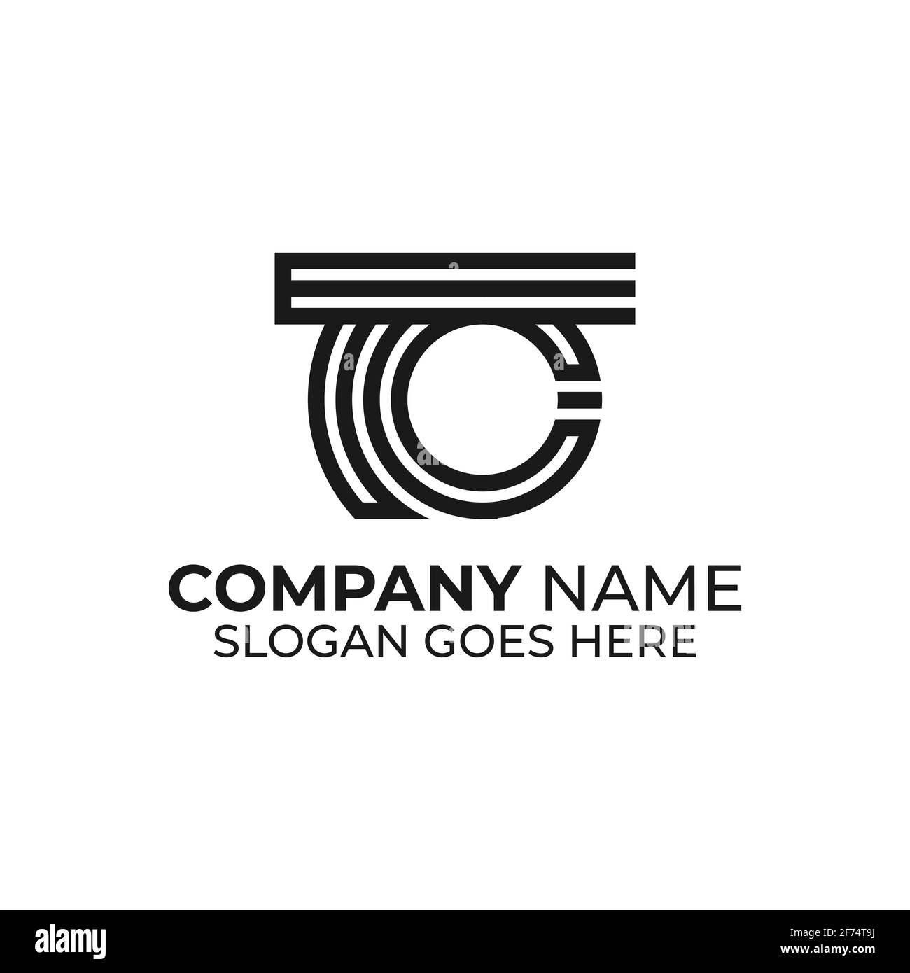 TC lettre nom logo design inspirations, T et C monogramme logo modèle vectoriel Illustration de Vecteur