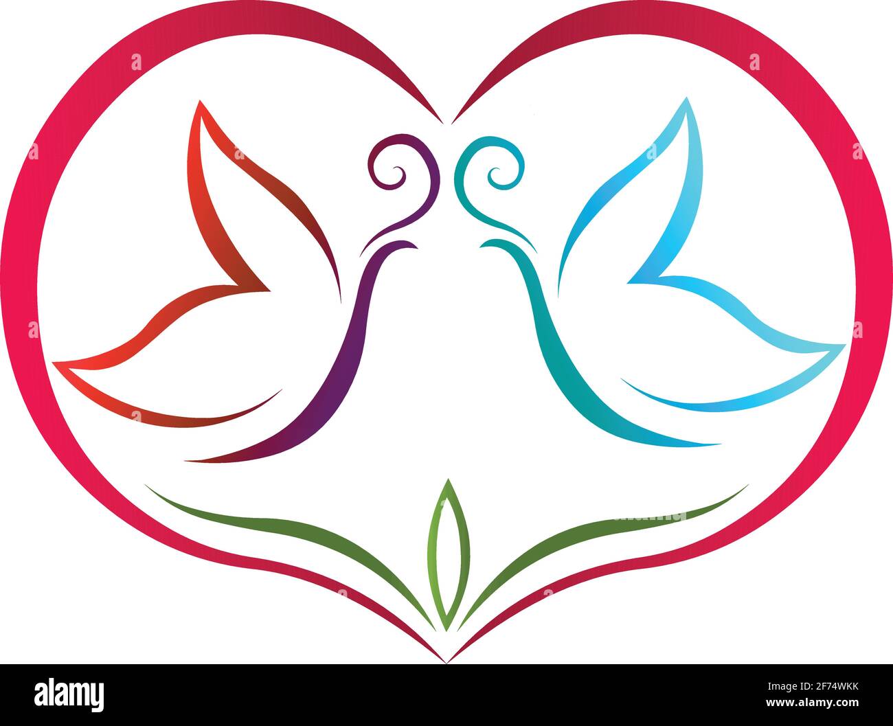 Illustration vectorielle papillon avec amour isolée sur fond blanc Illustration de Vecteur