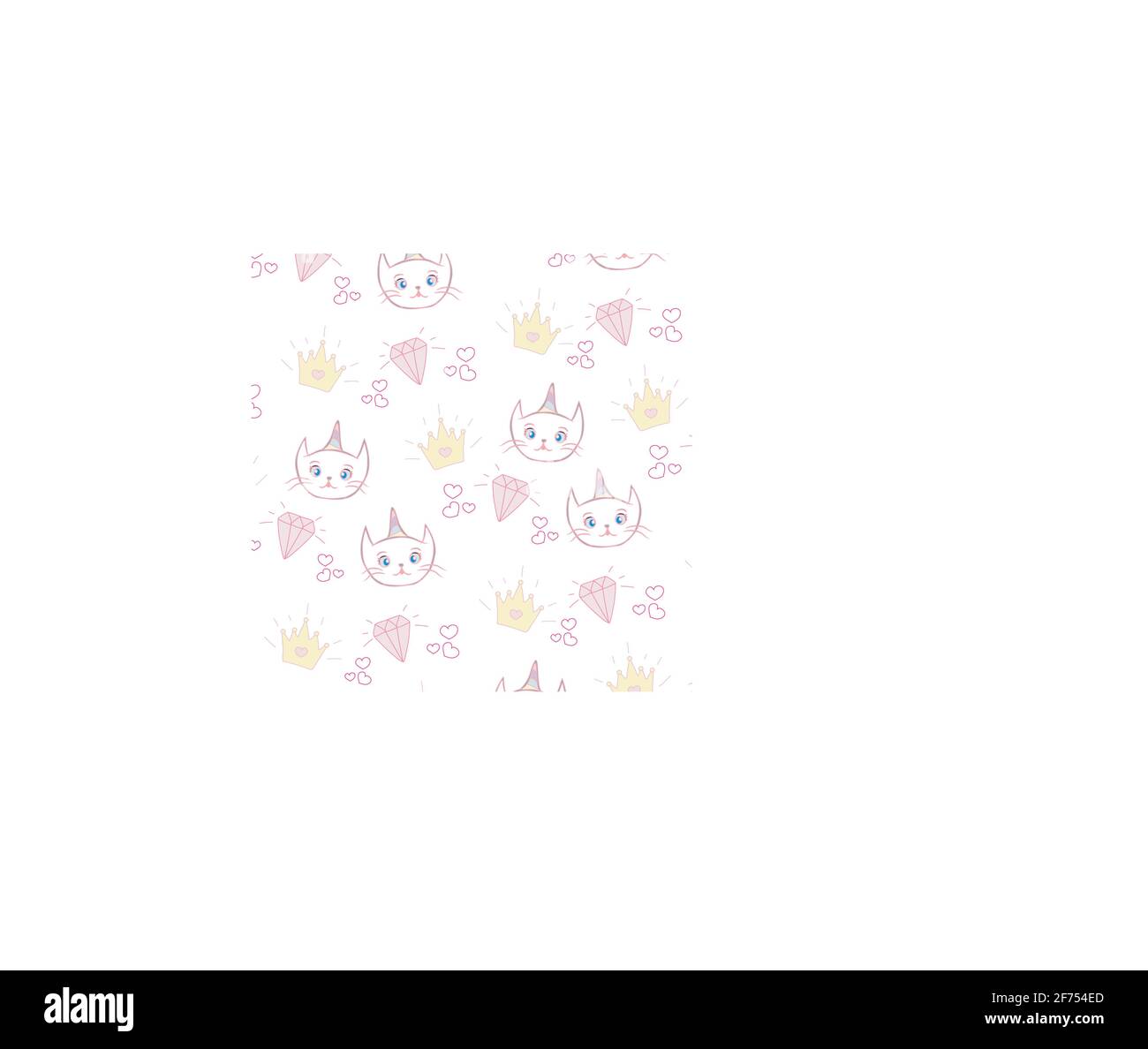petite licorne de chat blanc mignon - motif sans couture Illustration de Vecteur