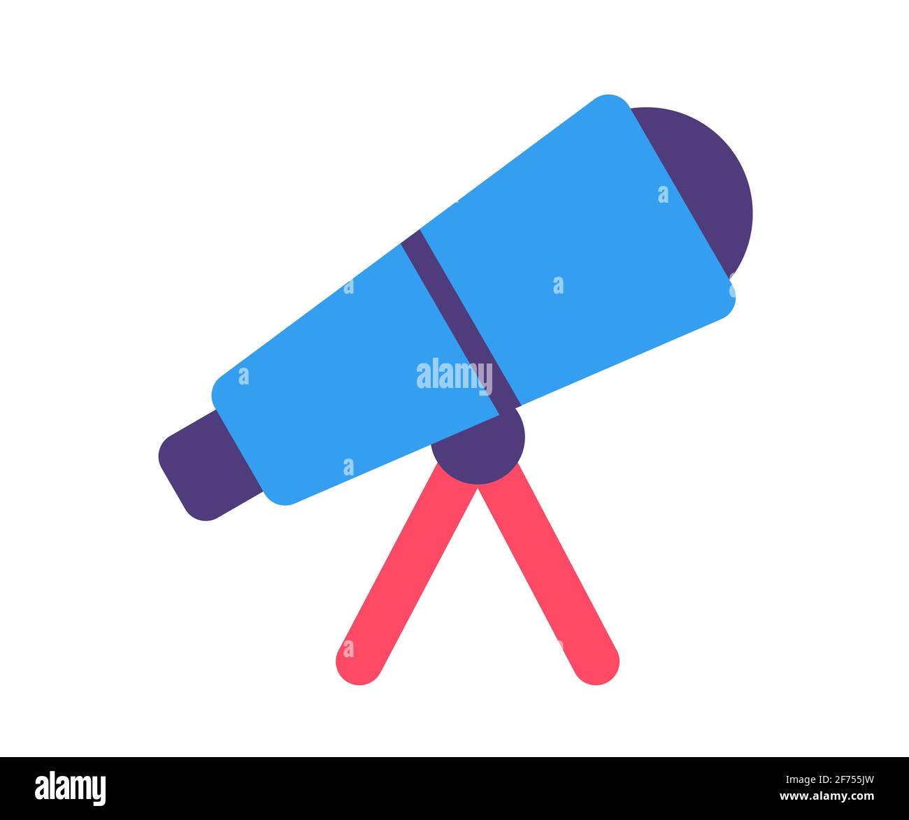 vision télescope de découverte unique icône isolée avec un vecteur de style  plat illustration Photo Stock - Alamy
