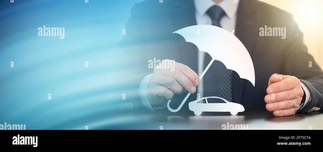 Symbole de couverture automatique par un agent général ; effet de lumière Banque D'Images