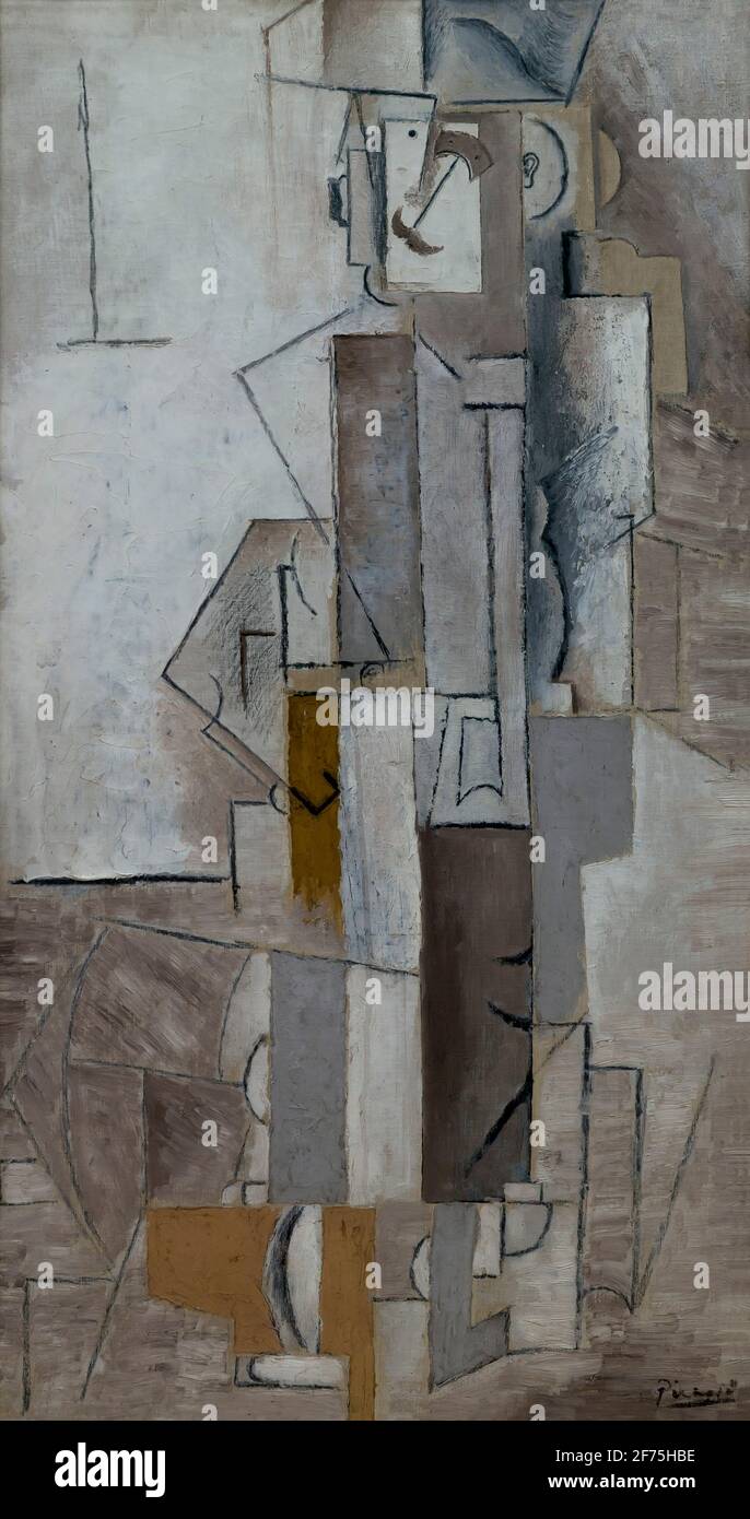 Arlequin, par Pablo Picasso, 1913, Gemeentemuseum, La Haye, Pays-Bas, Europe Banque D'Images