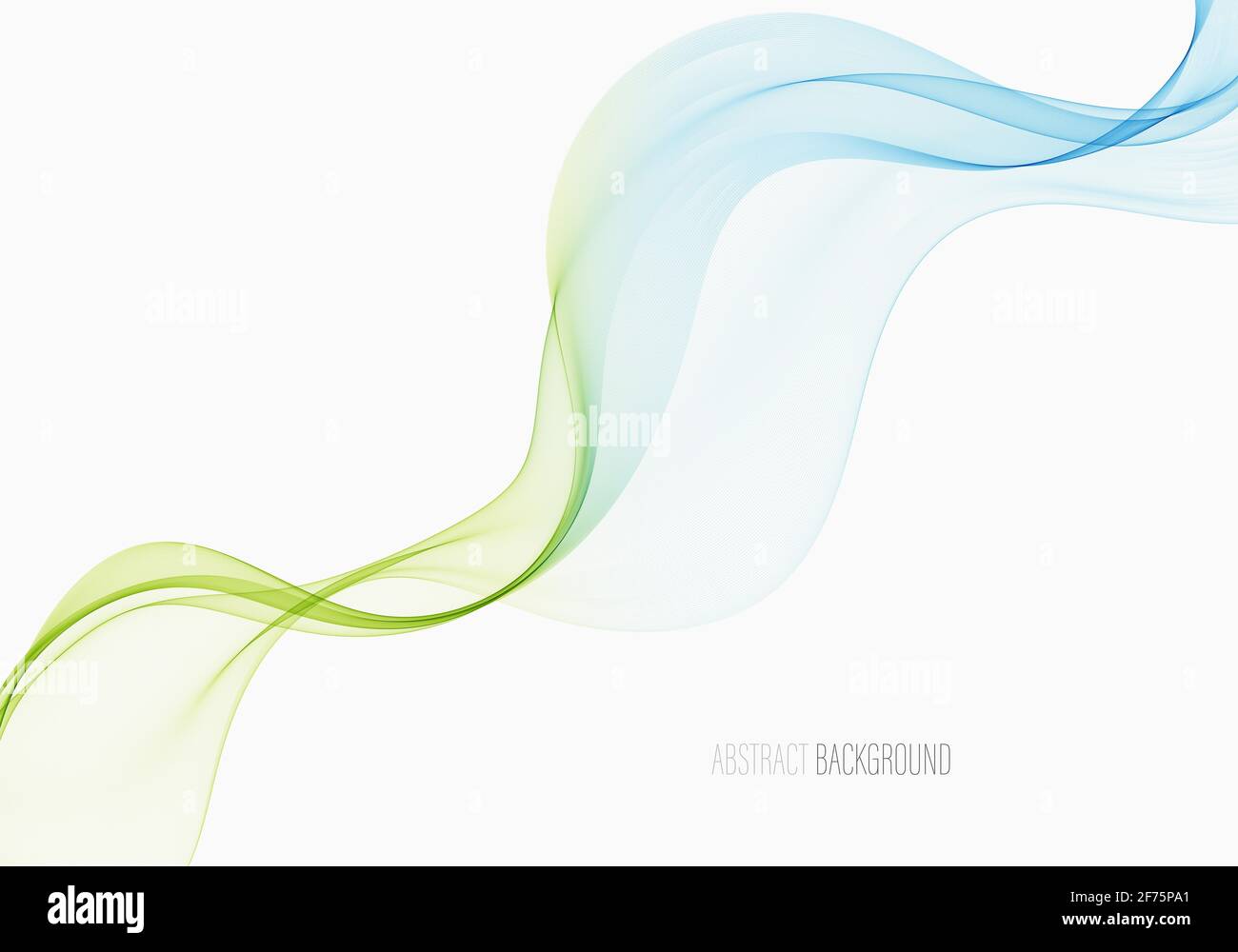 Élément de conception d'onde abstraite fond d'onde bleu et vert Illustration de Vecteur