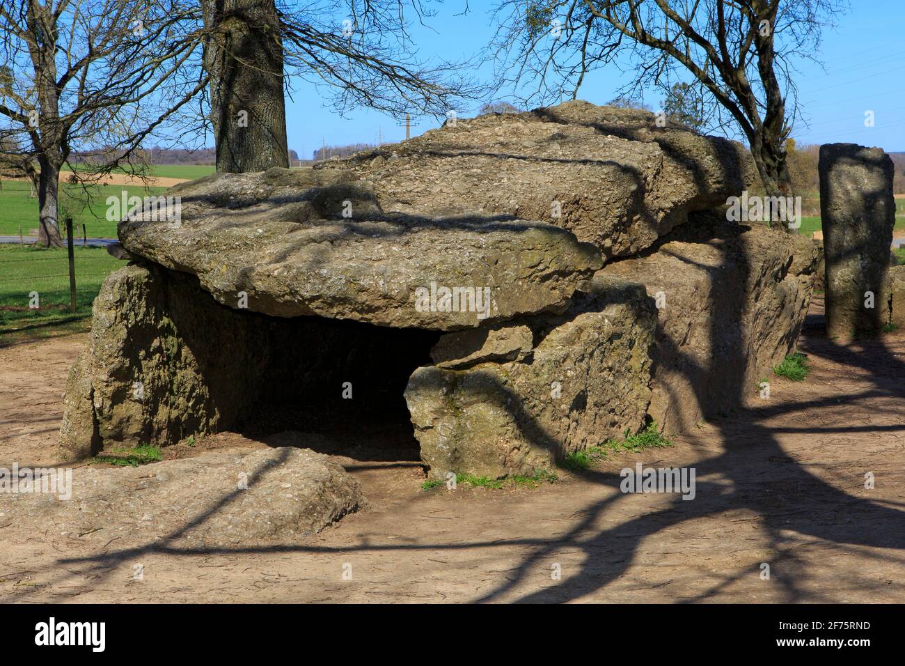 Le dolmen mémalthique de Weris I (Dolmen de Wéras) daté du 3000 av. J.-C. à Wéras (Durbuy), Belgique Banque D'Images