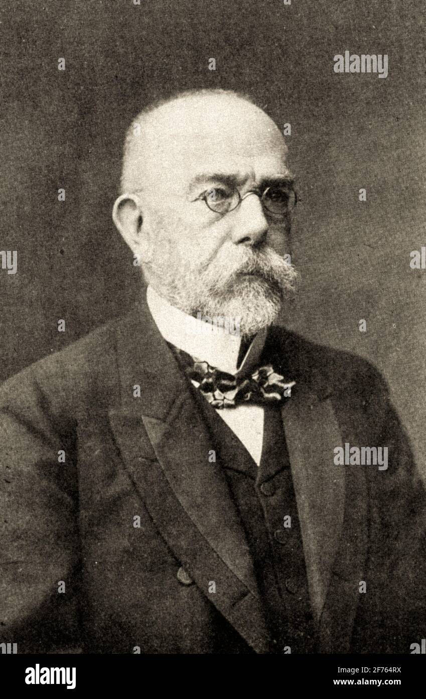 Robert Koch médecin et microbiologiste allemand né en 1843 décédé en 1910 Banque D'Images