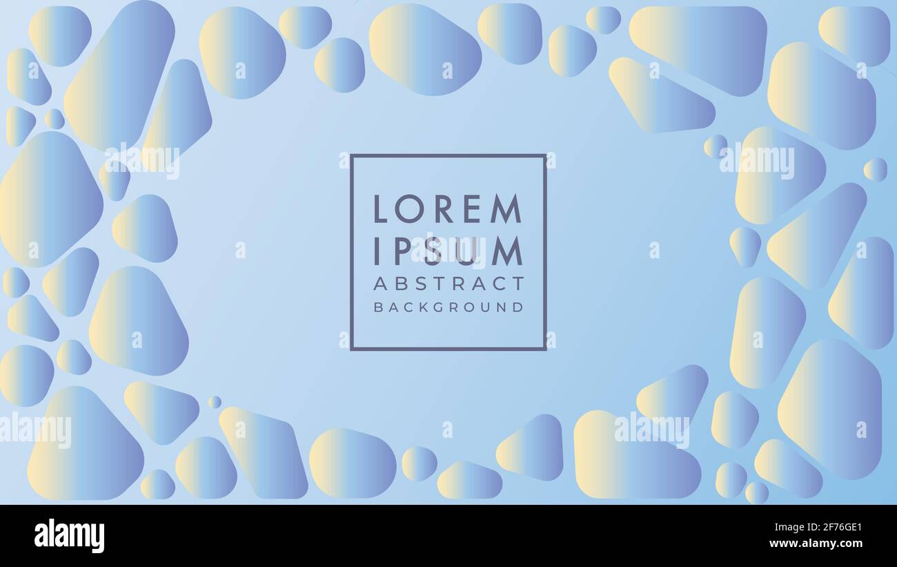 illustration vectorielle de gouttes d'eau texture convexe avec espace vide au milieu. Modèle de conception de fond liquide abstrait. Doré et gris bleu Illustration de Vecteur