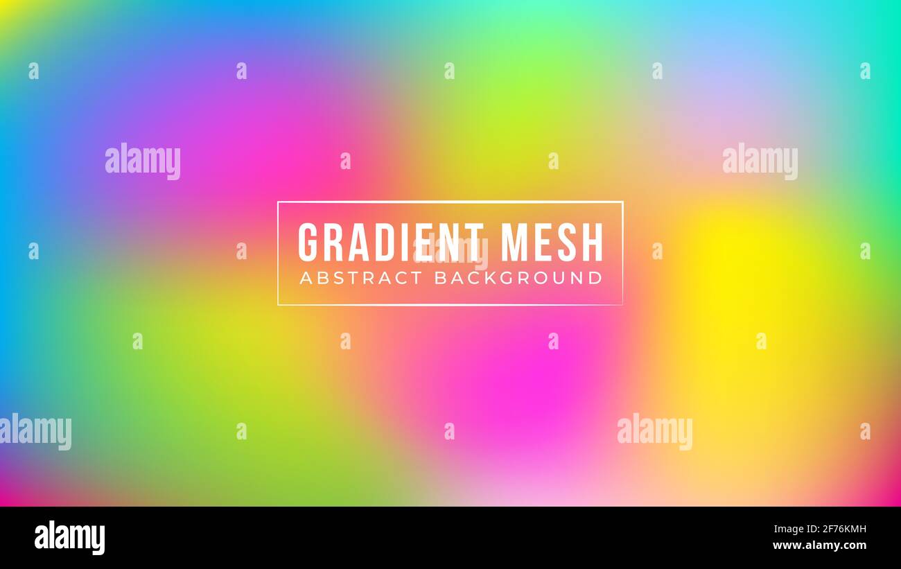 Arrière-plan abstrait en maille à dégradé flou dans des couleurs vives de l'arc-en-ciel. Modèle de bannière lisse et colorée. Illustration vectorielle de couleur douce facile à modifier Illustration de Vecteur