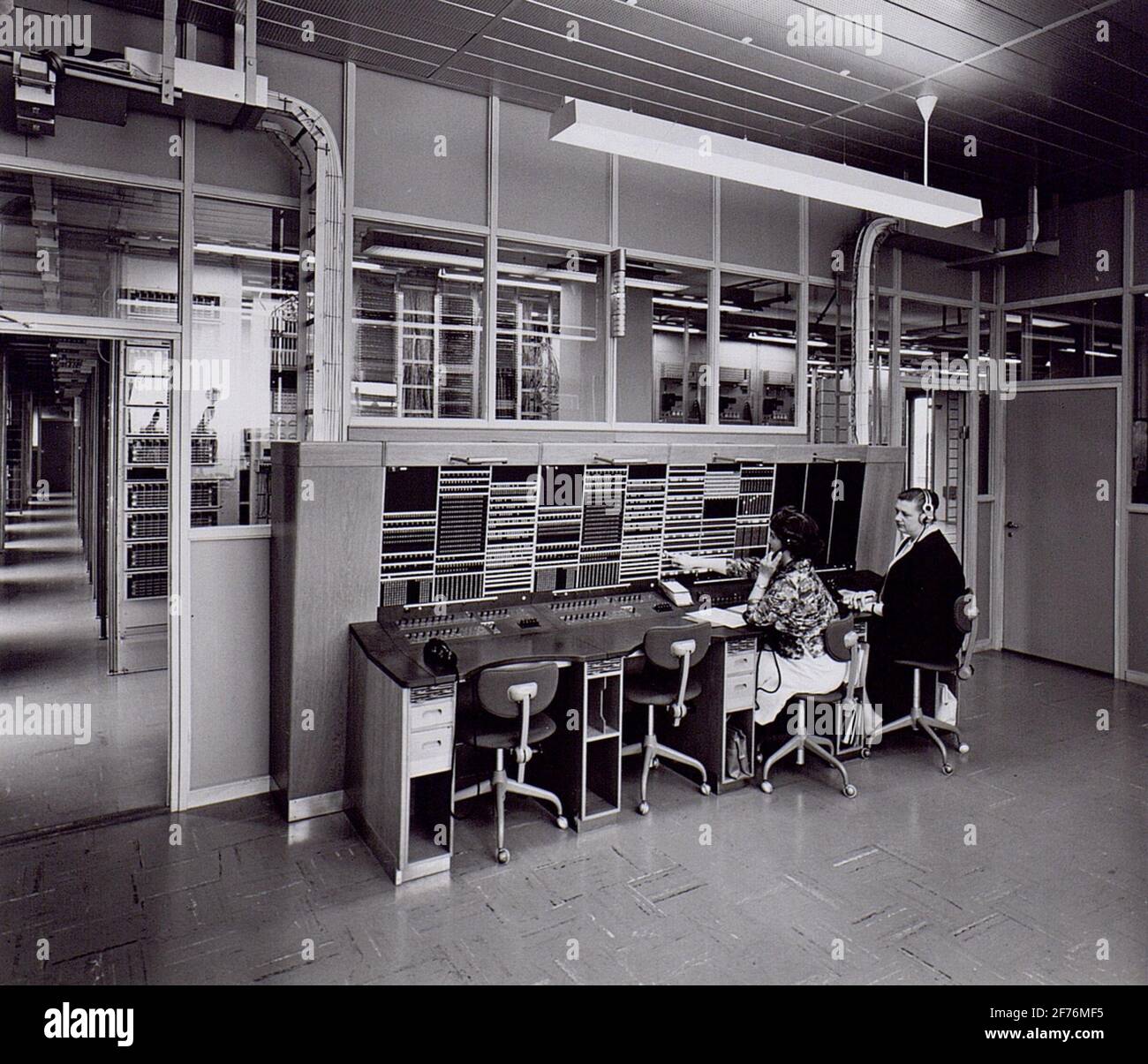 Malmö Mediation Station, 1964. Tableau de contrôle du trafic. Banque D'Images