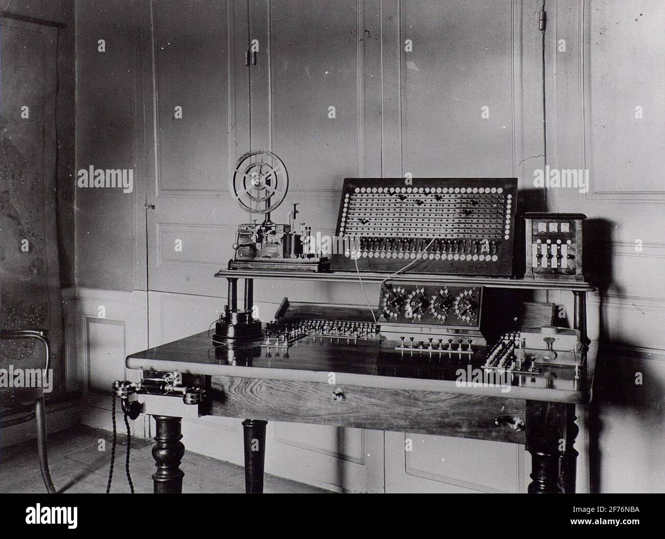 Tableau d'enquête, station de télévision centrale de Stockholm. Banque D'Images