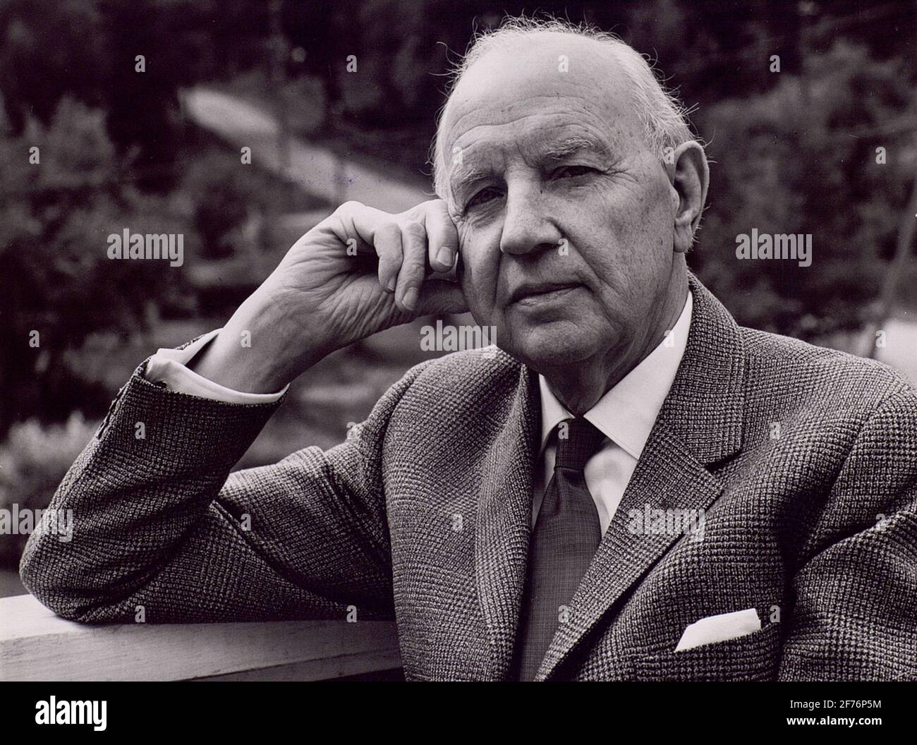 Ingénieur Erik Larsson, né en 1893. Il a fait partie des débuts (comme transporteur) au télébâtiment Stockholm - Göteborg 1921-23. Banque D'Images