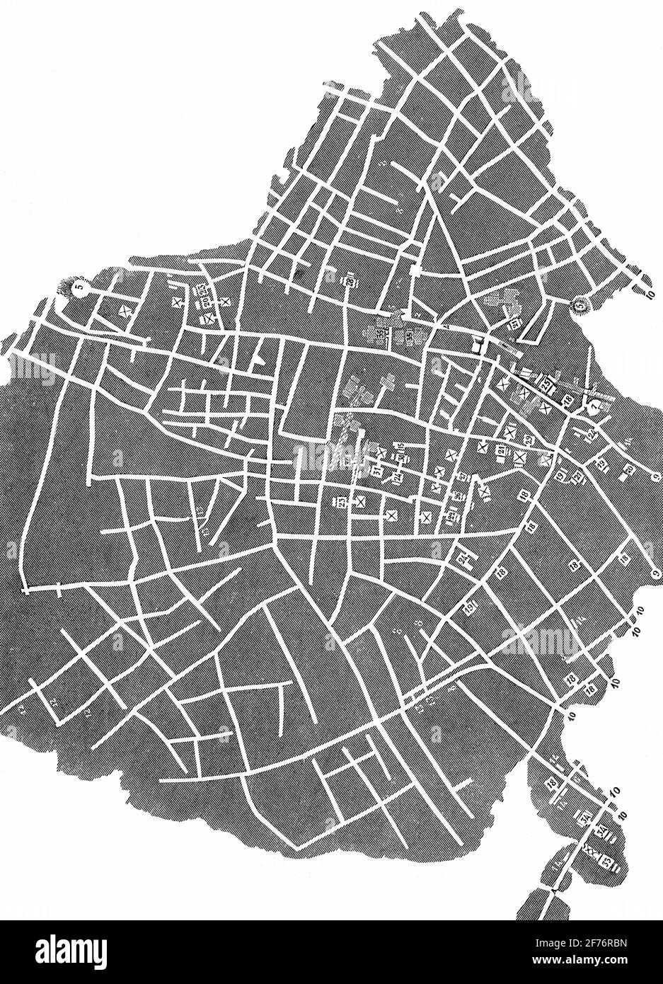 Plan des catacombes de Rome, Italie, 19e siècle Banque D'Images