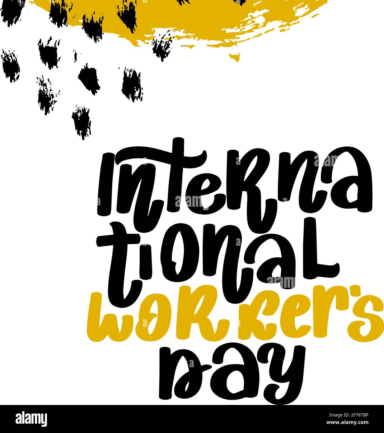 Journée internationale des travailleurs. Design moderne et simple. Brut vectoriel Illustration de Vecteur