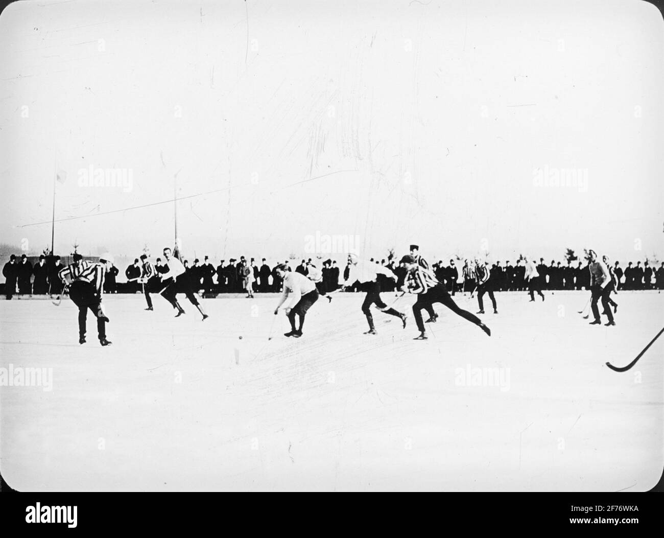 Projection de l'image. Sports d'hiver. Bandy. Banque D'Images