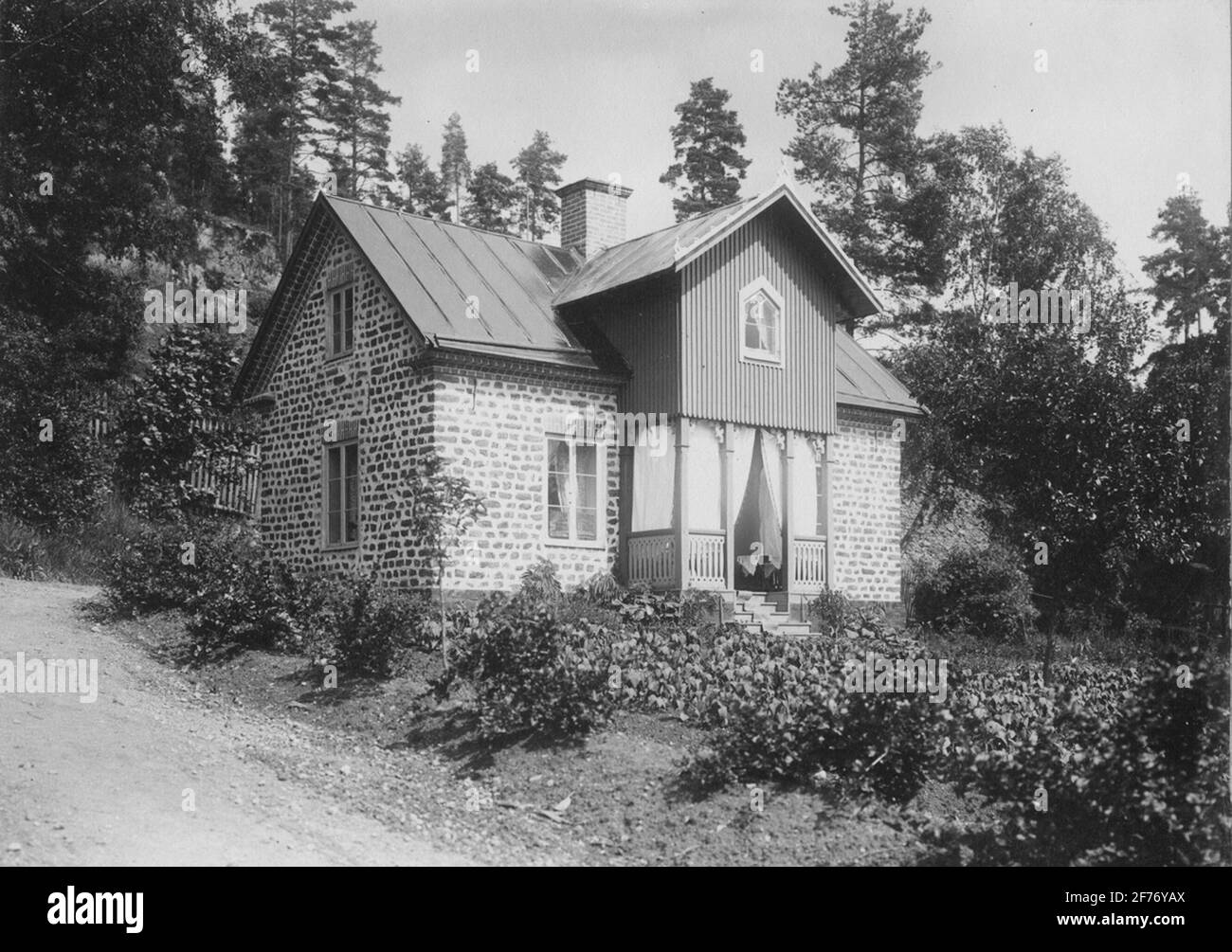 La charge maître de jardin à Overnum Mill, Northern Teach, 1902. Photographie reçue 5ème Prix dans le Pristäflan de l'Association suédoise de Tourisme en 1902. Banque D'Images
