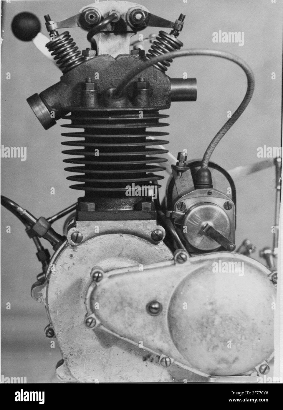 Moteur à soupape supérieure 4 temps conçu en 1939 par Gunnar Johansson, Stockholm. Banque D'Images