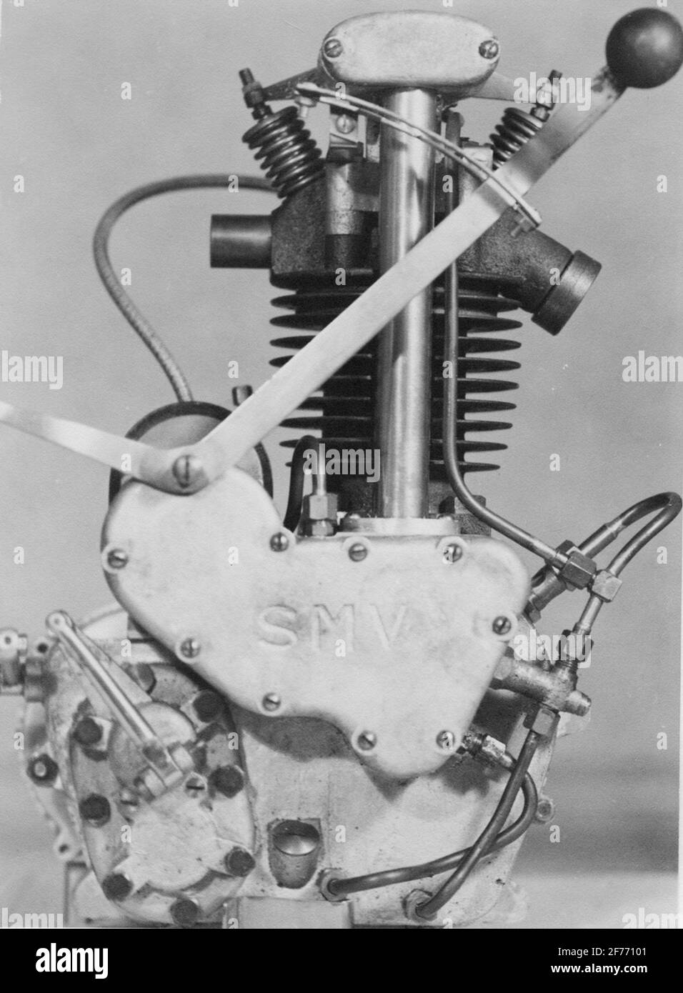 Moteur à soupape supérieure 4 temps conçu en 1939 par Gunnar Johansson, Stockholm. Banque D'Images