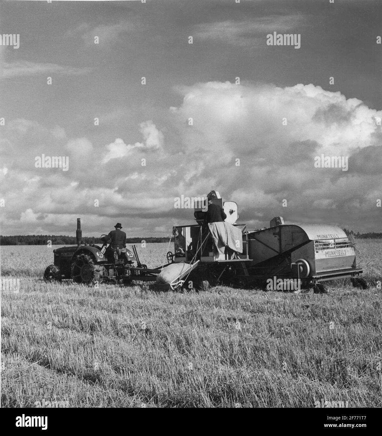 Les moissonneuses-batteuses ont entretenu l'atelier mécanique de Munkell à Eskilstuna. Banque D'Images