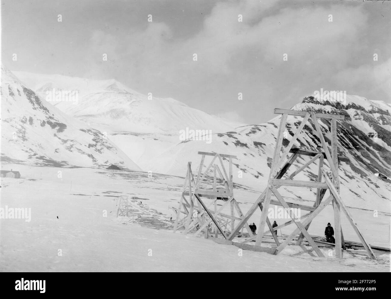 Le raisin sueur. Les vestiges de la trajectoire du virage après la tempête d'avril 1918. Banque D'Images