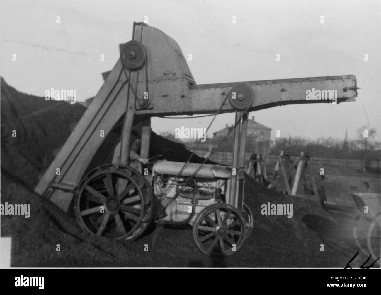 Chemin de transport fait de la société de partage d'atelier Mekelo à Hälsingborg. Banque D'Images