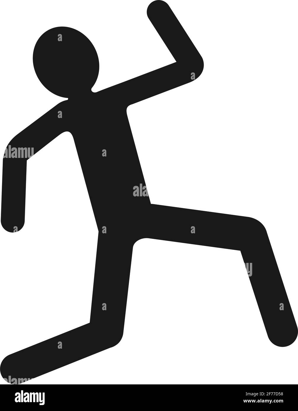 Silhouette de corps mort de victime de meurtre pour le concept de scène de crime dans l'icône de vecteur Illustration de Vecteur