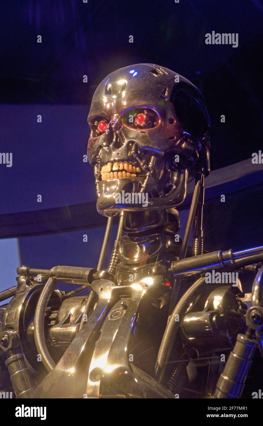 T-800, personnage fictif créé par James Cameron et Mange Anne Hurd dans le film Terminator en 1984 Banque D'Images