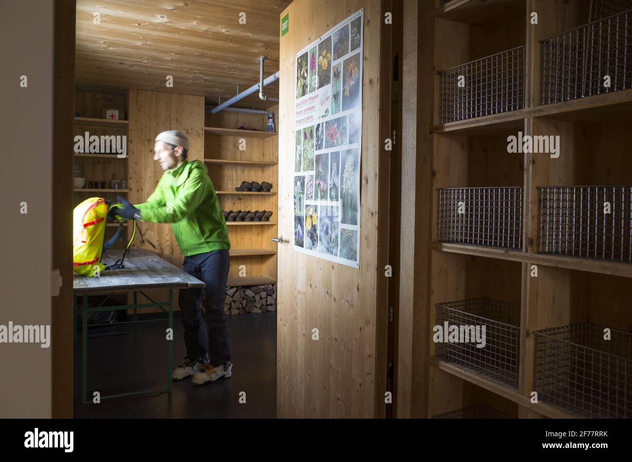 Suisse, Wallis, Mont blanc, la cabane Saleina du Swiss Alpine Club Banque D'Images