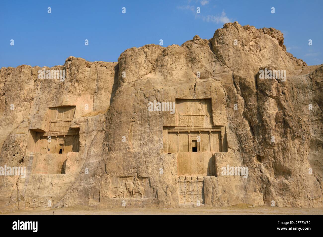 Iran, environs de Persepolis, nécropole de Naqsh-e Rostam Banque D'Images