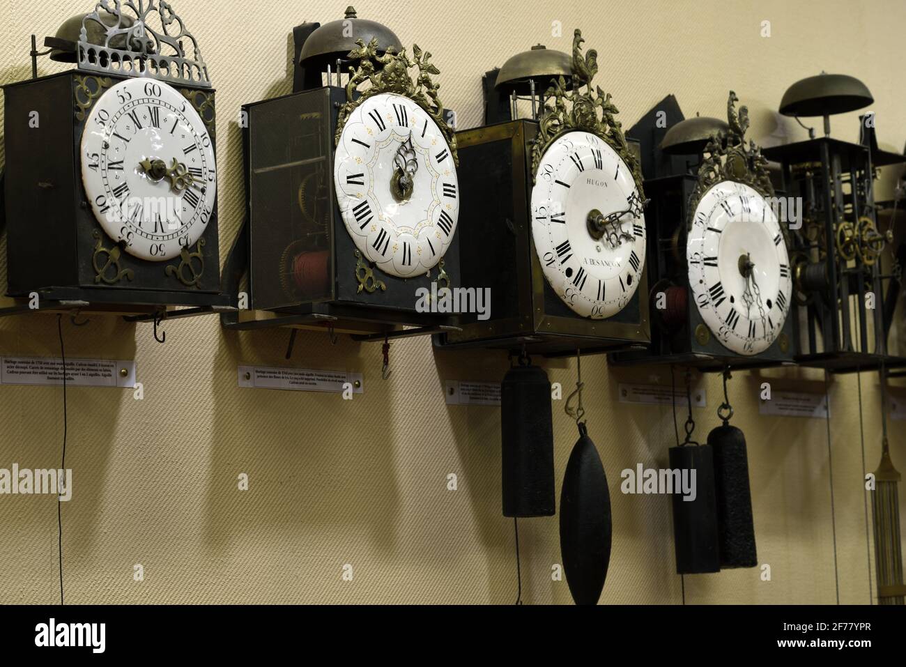 France, Doubs, Morteau, Château de Pertusier, Musée de l'horloge, comtoise  les horloges Photo Stock - Alamy