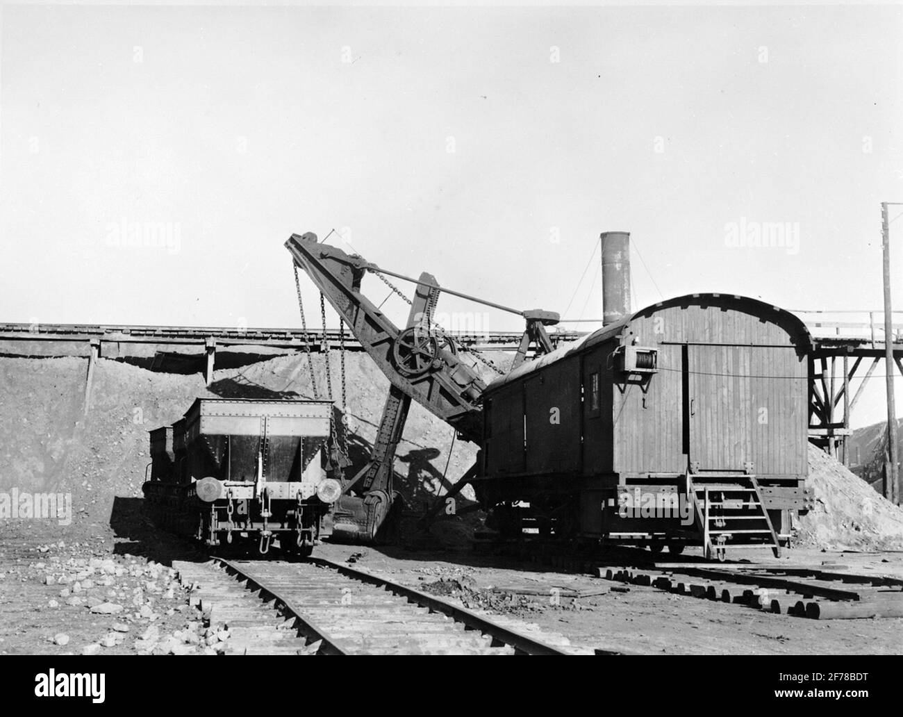 La zone centrale de l'arbre, montrant de la gauche, Marketenteri, cérémonie minière et salle minière, usine de Jacobinaschaktets, logement de jeu, le bâtiment central de laves de l'arbre. Le bâtiment en haut à gauche est le bureau minier. Banque D'Images
