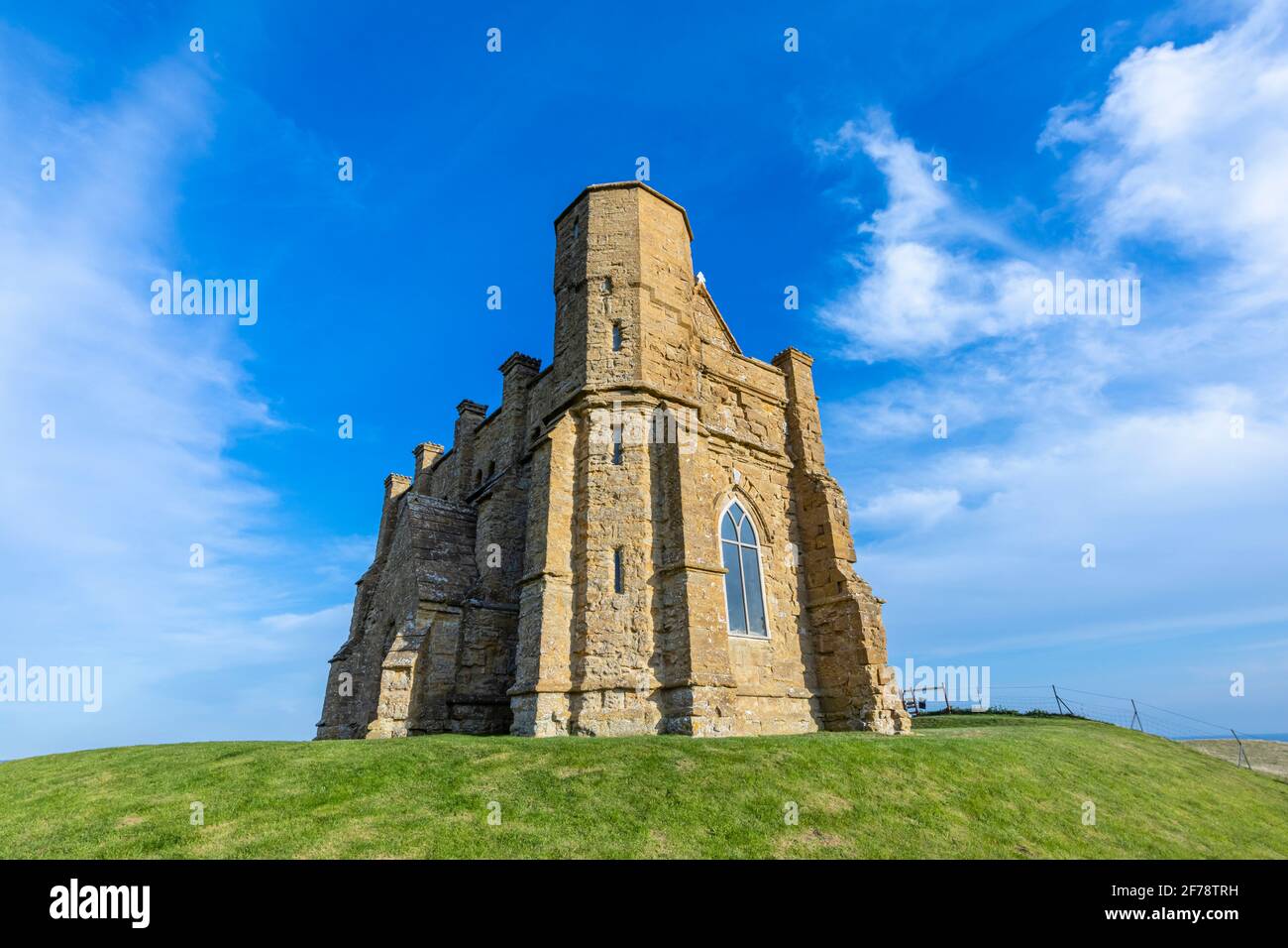 La chapelle Sainte-Catherine, petite chapelle située sur une colline au-dessus du village d'Abbotsbury, à Dorset, dans le sud-ouest de l'Angleterre, dédiée à Sainte-Catherine d'Alexandrie Banque D'Images