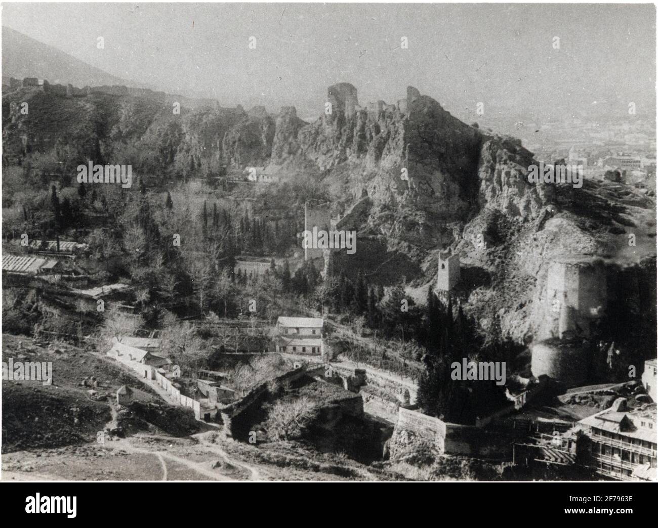 Le jardin botanique de Tiflis.Filden fait partie de deux grands albums photo du directeur Karl Wilhelm Hagelin qui a travaillé pendant longtemps dans les installations pétrolières de Nobel à Bakou. Banque D'Images