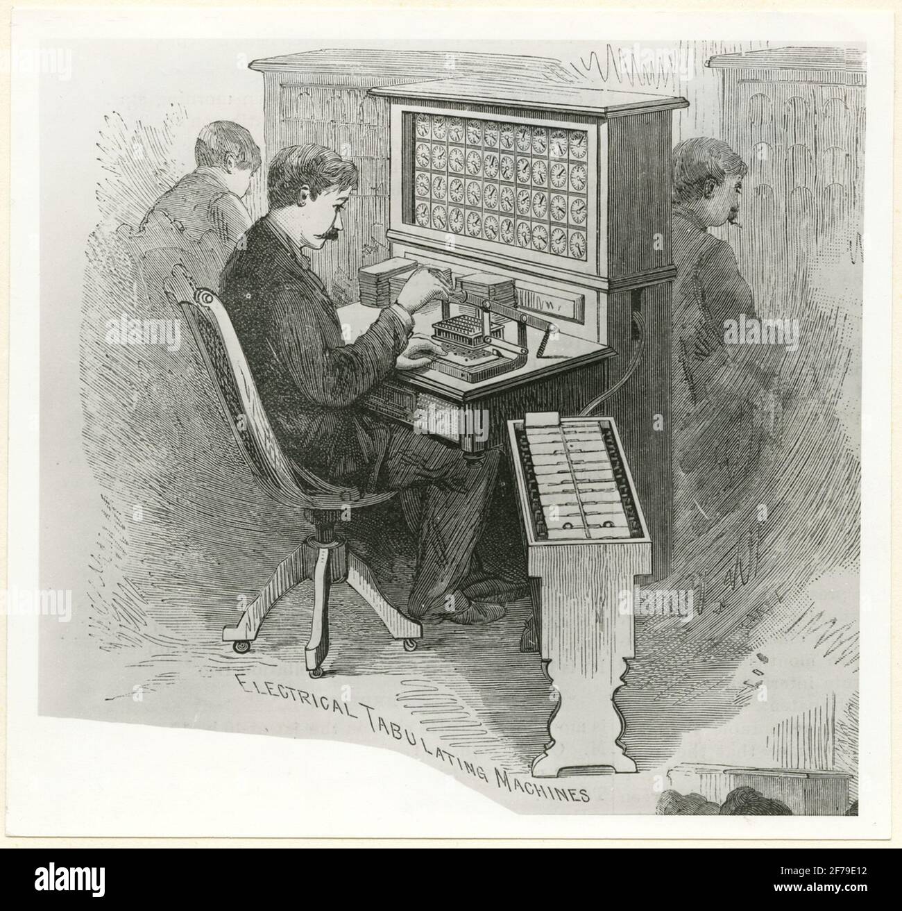 Repro de science americanfig. 2. Trou cardsmaskin.nr: B 7398 Banque D'Images