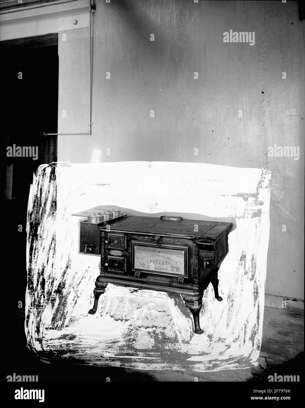 Cuisinière avec four. Banque D'Images