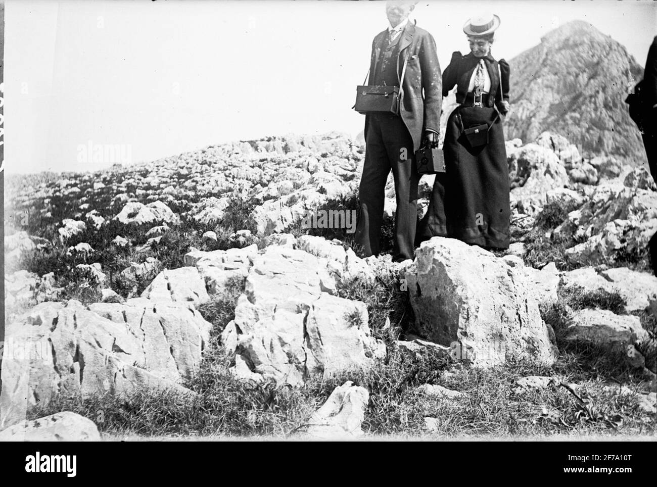 Photos de la reine Victoria. Homme et femme avec l'appareil photo ? Banque D'Images