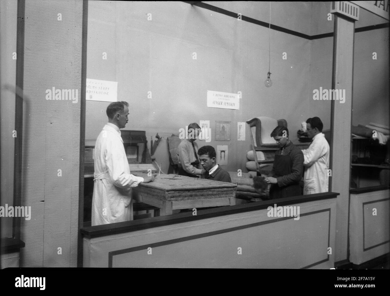 L'exposition de propagande de l'artisanat: Atelier de papier peint. Organisateur Stockholm ville ateliers écoles. Banque D'Images