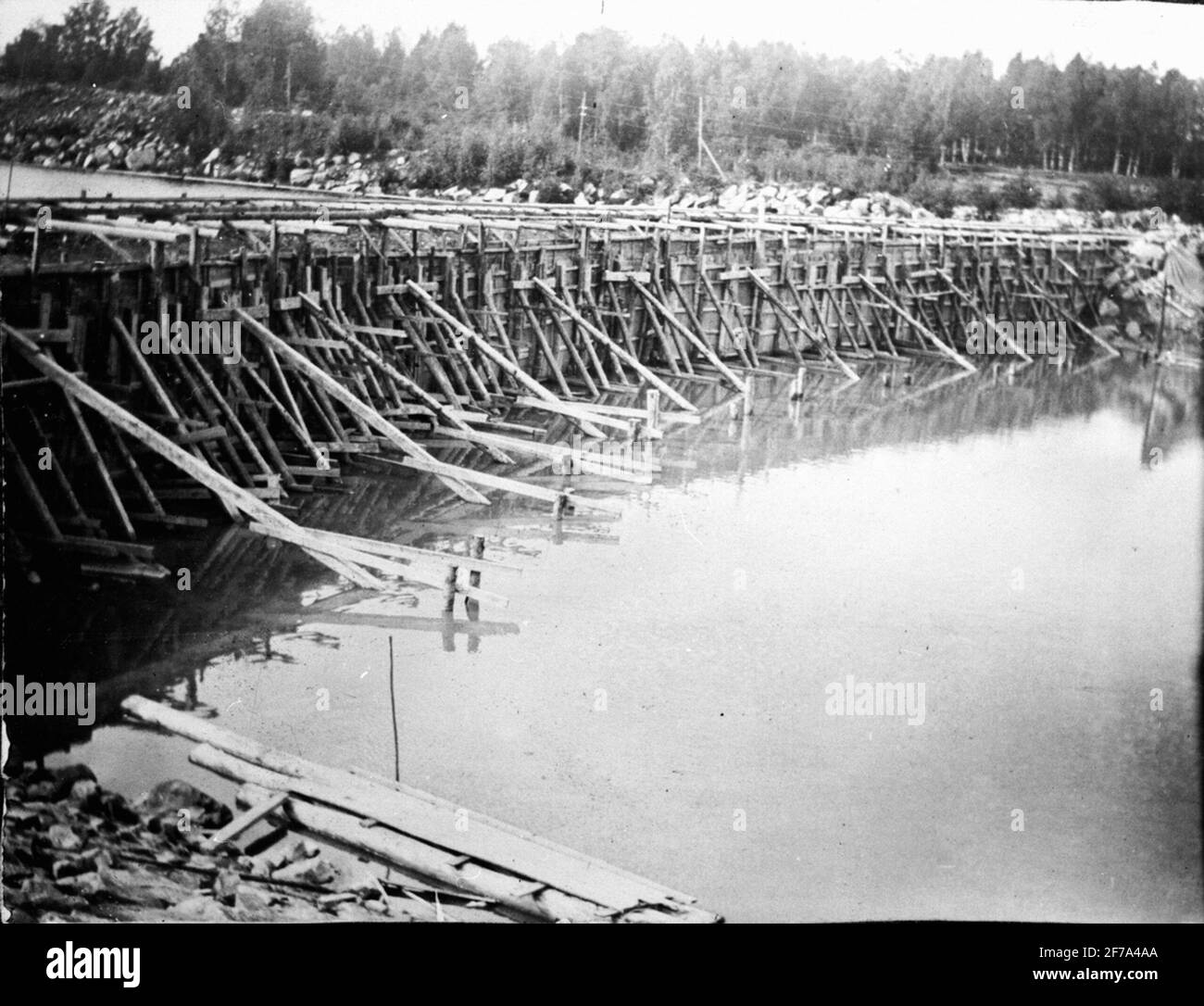 Constructeur : entrepreneur de la société de construction, Stockholm. Réparation de la centrale électrique Nest. Banque D'Images