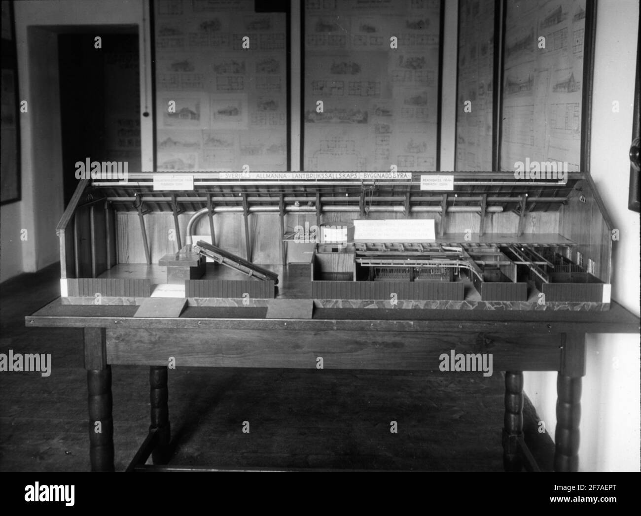 Photo de l'ingénieur P. Wretblads matériel pour le bâtiment et les expositions de Bo. Modèle de l'agence publique de construction agricole de la Suède. Banque D'Images