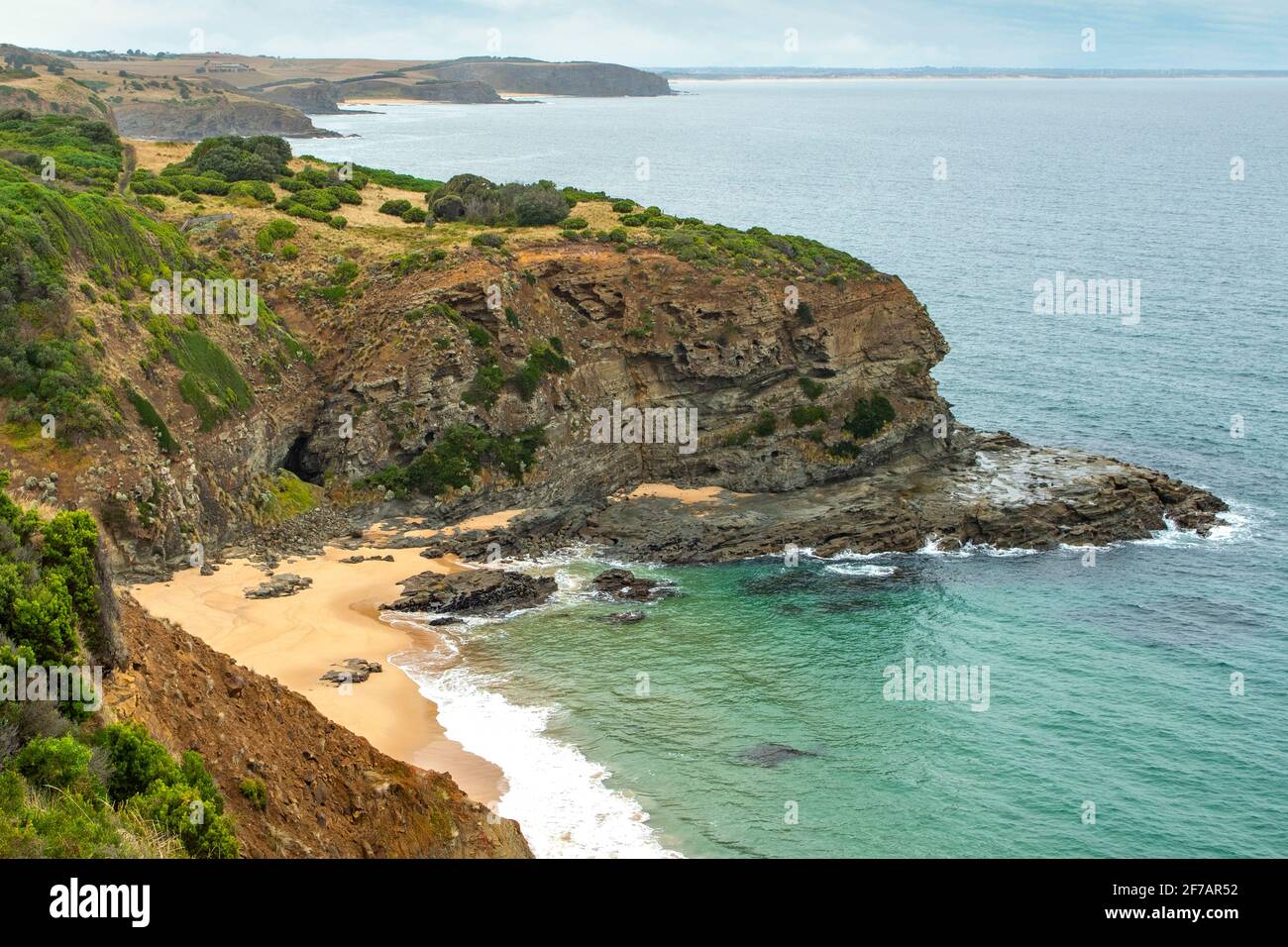 Punchbowl Rock, près de San Remo, Victoria, Australie Banque D'Images