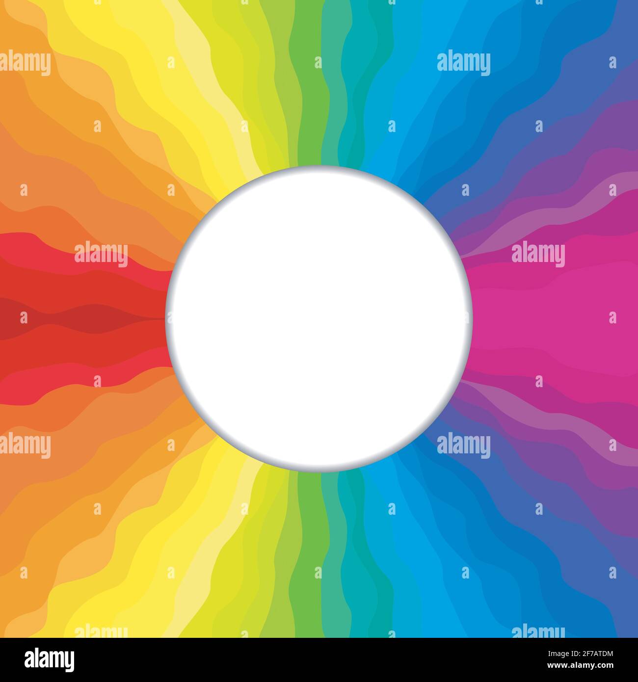 Arc-en-ciel circulaire avec un espace réservé au texte Illustration de Vecteur