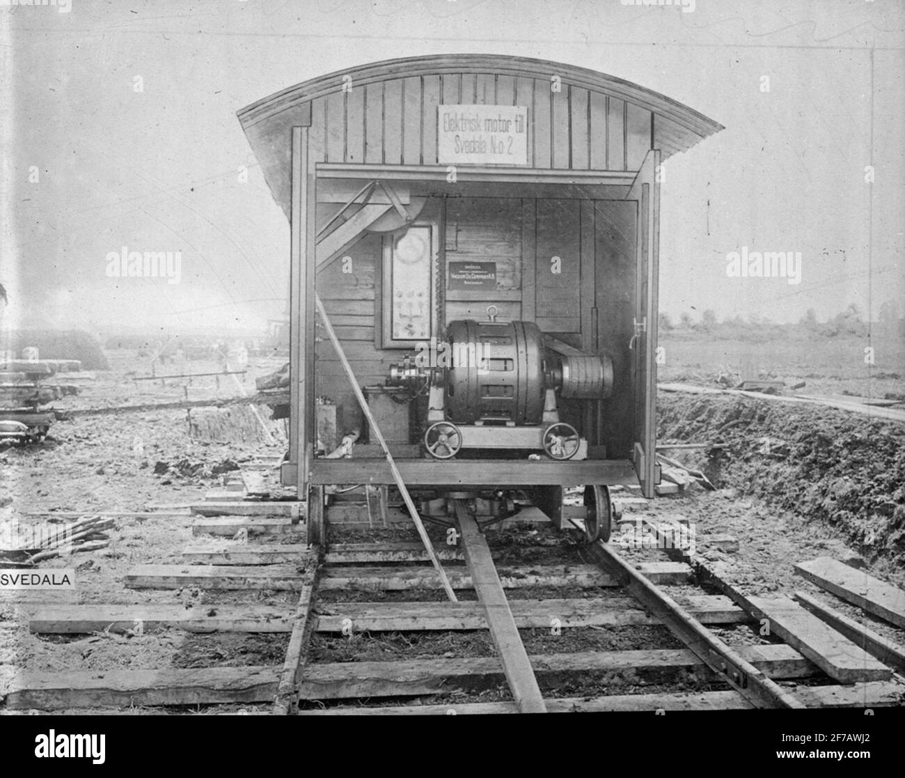Icône de Skiopter avec motifs de moteur électrique à torvator brûlant, Svedala. Banque D'Images