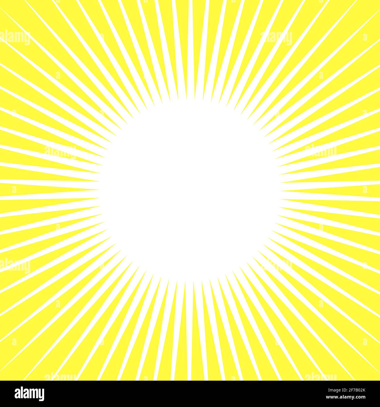 Lumière du soleil rayon l'arrière-plan. Arrière-plan horizontal en rafale de couleur jaune et blanc. Illustration vectorielle. Arrière-plan du motif de rayons de soleil. bri rétro Illustration de Vecteur