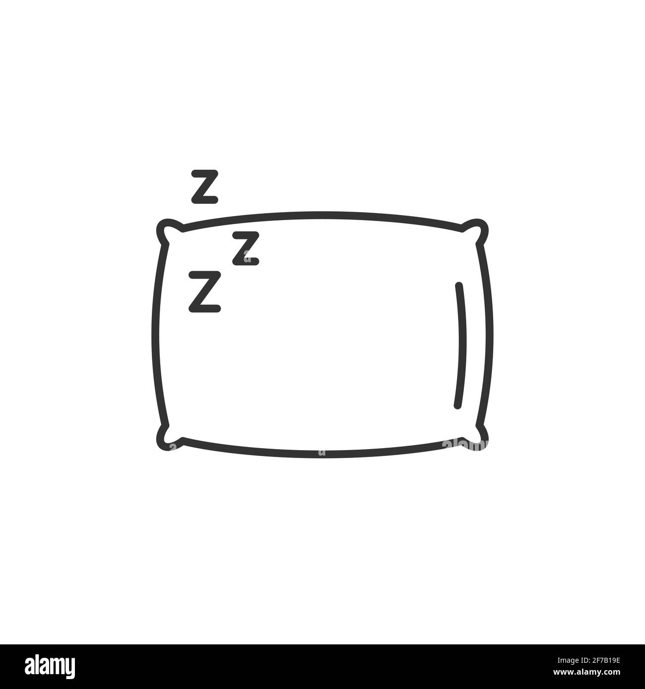 Icône vecteur oreiller sommeil. Coussin de lit coussin logo Relax Illustration de Vecteur