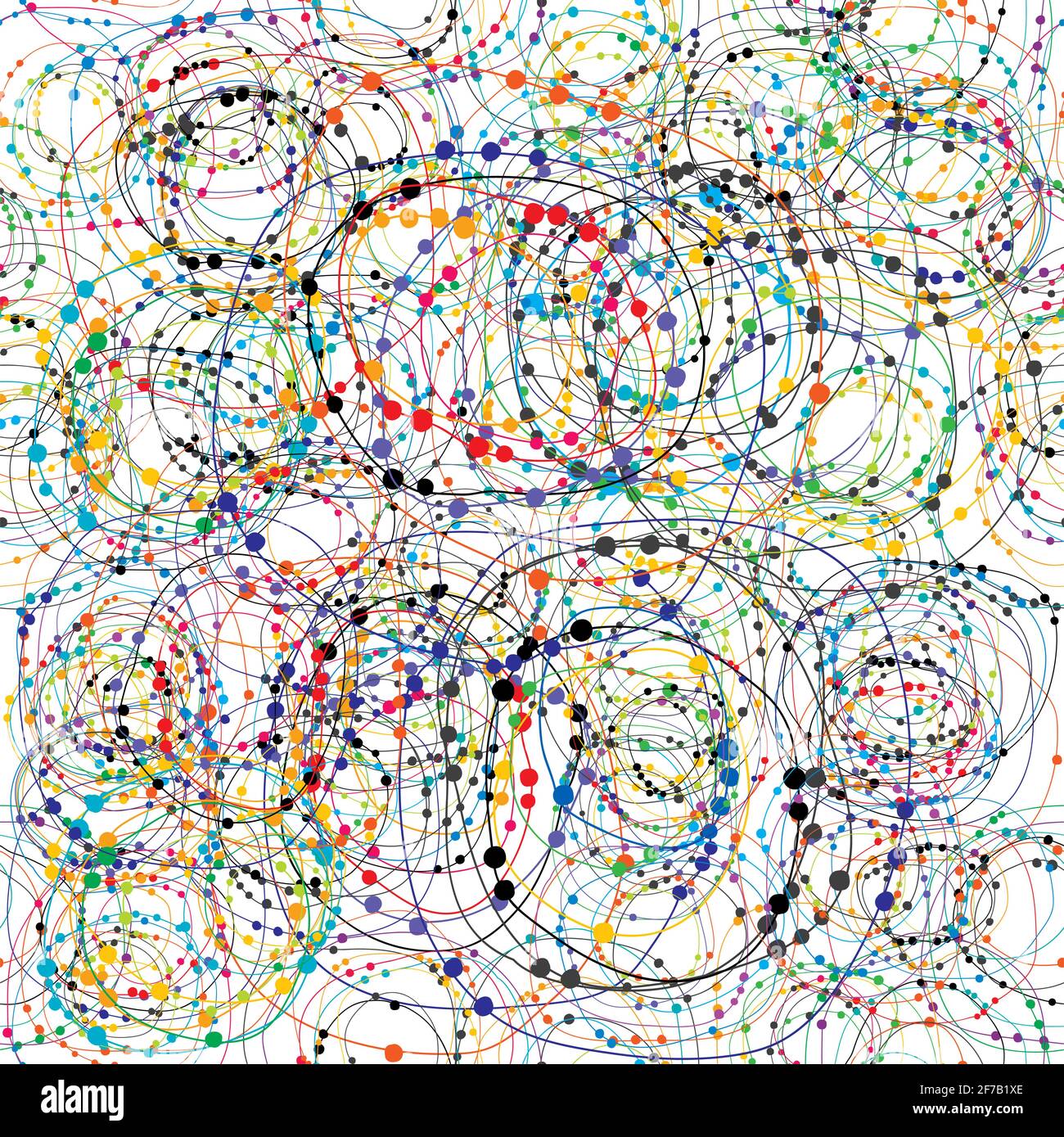 Arrière-plan fluide et coloré avec cercles et points Illustration de Vecteur