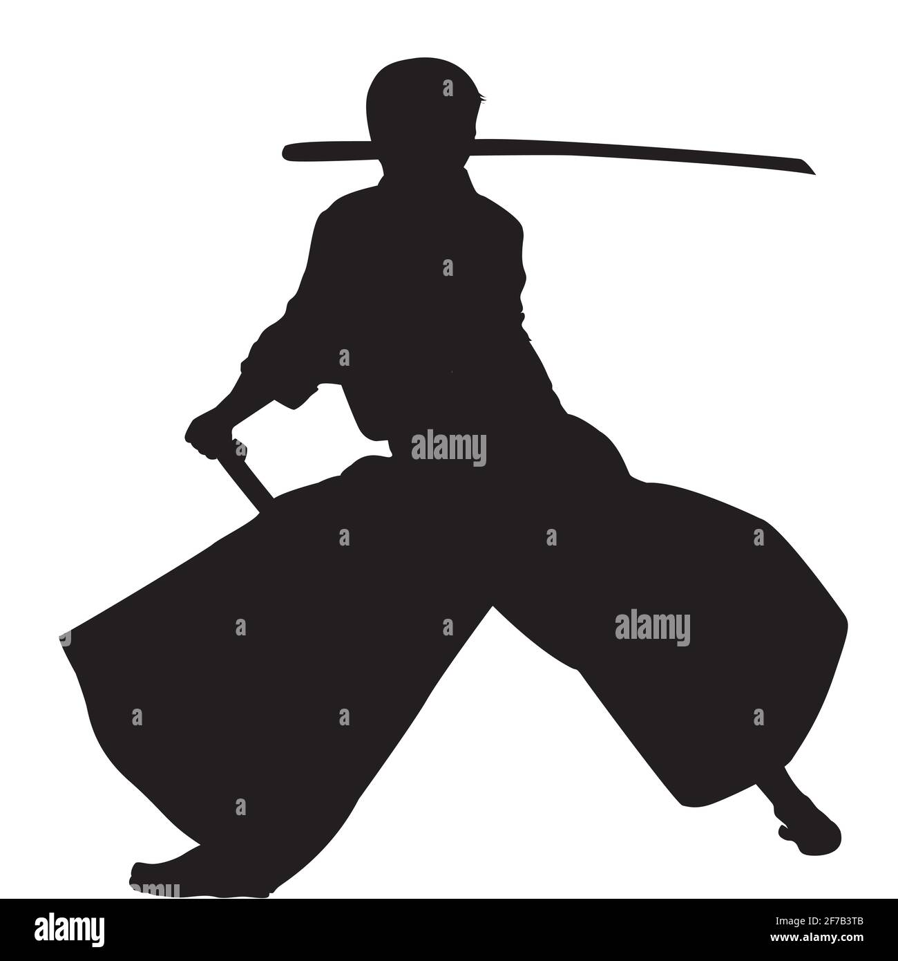 Avec Samurai katana sword Aikido Illustration de Vecteur