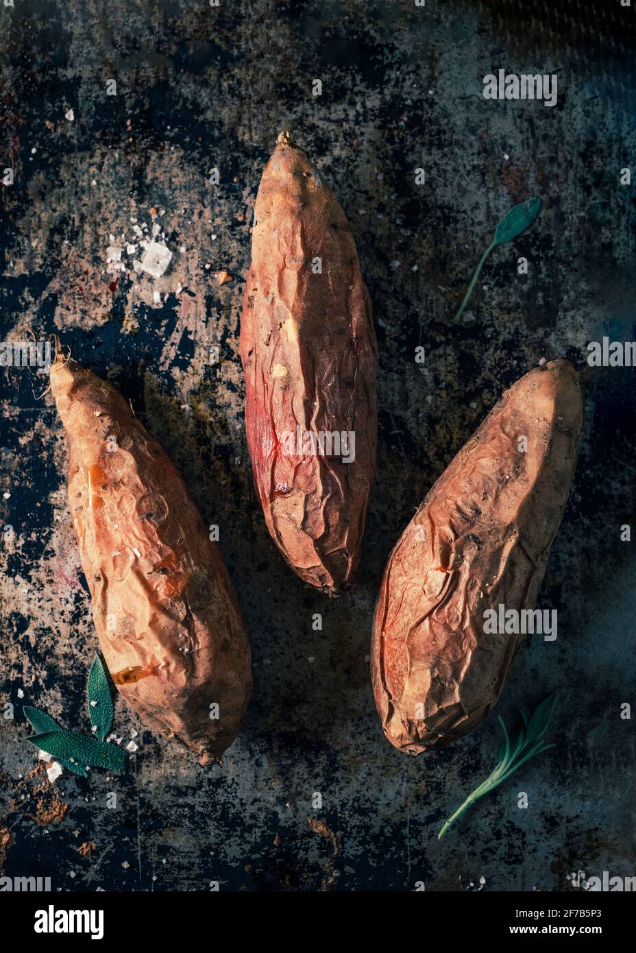 Les patates douces cuites au four Banque D'Images