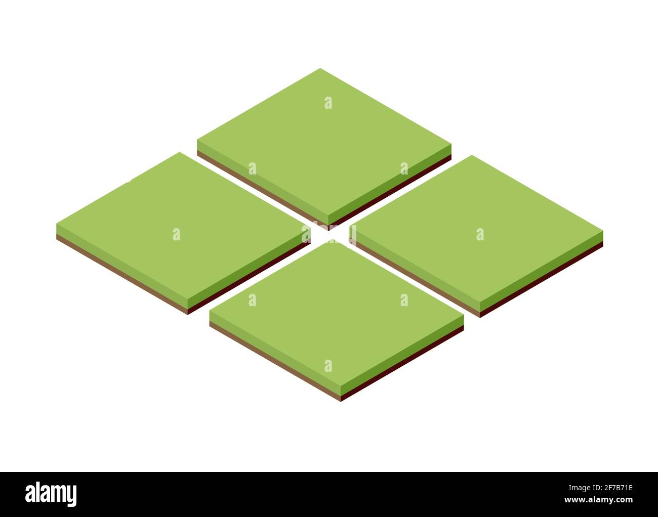 Icône de texture isométrique du gazon. Champ paysage jardin vert vecteur Illustration de Vecteur