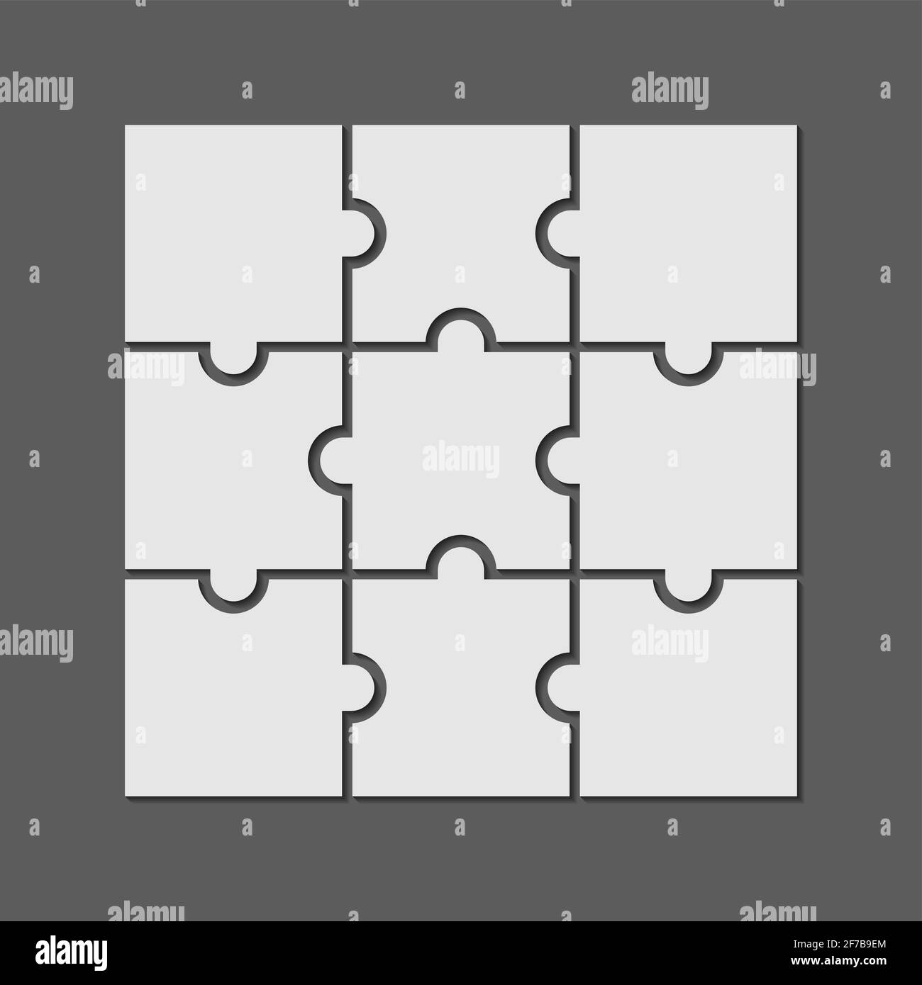 9 puzzle puzzle concept vecteur arrière-plan. conception de puzzle professionnel 3x3 Illustration de Vecteur