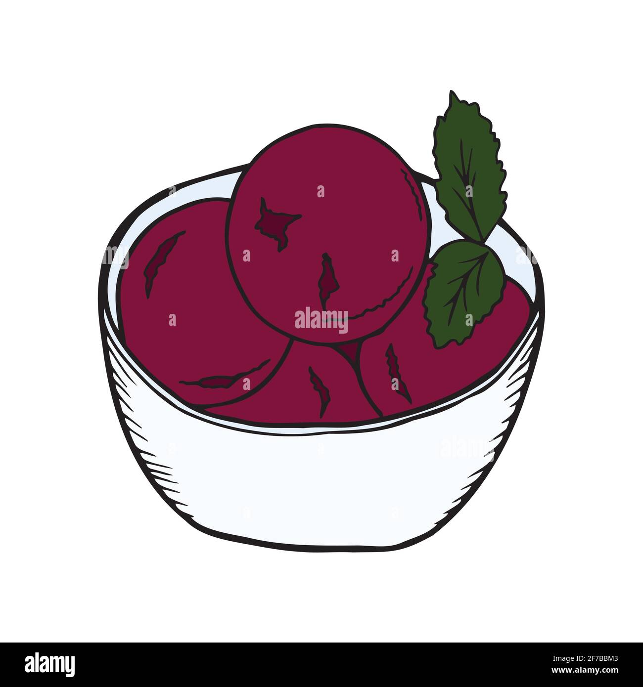 Sorbet de vin Rioja dessiné à la main Vector. Dessert espagnol. Design sketch élément pour menu café, bistrot, restaurant, boulangerie, étiquette et emballage. Coloré Illustration de Vecteur