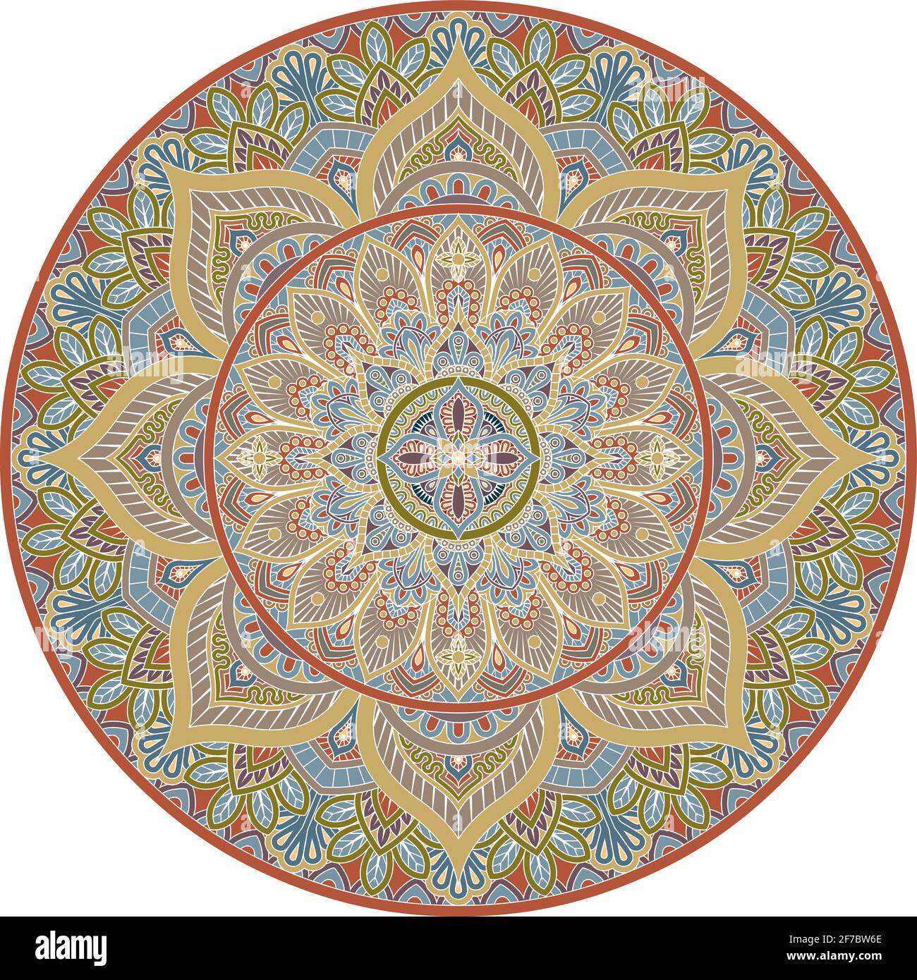 Motif motif motif Mandala Art décoratif élément de conception Illustration de Vecteur