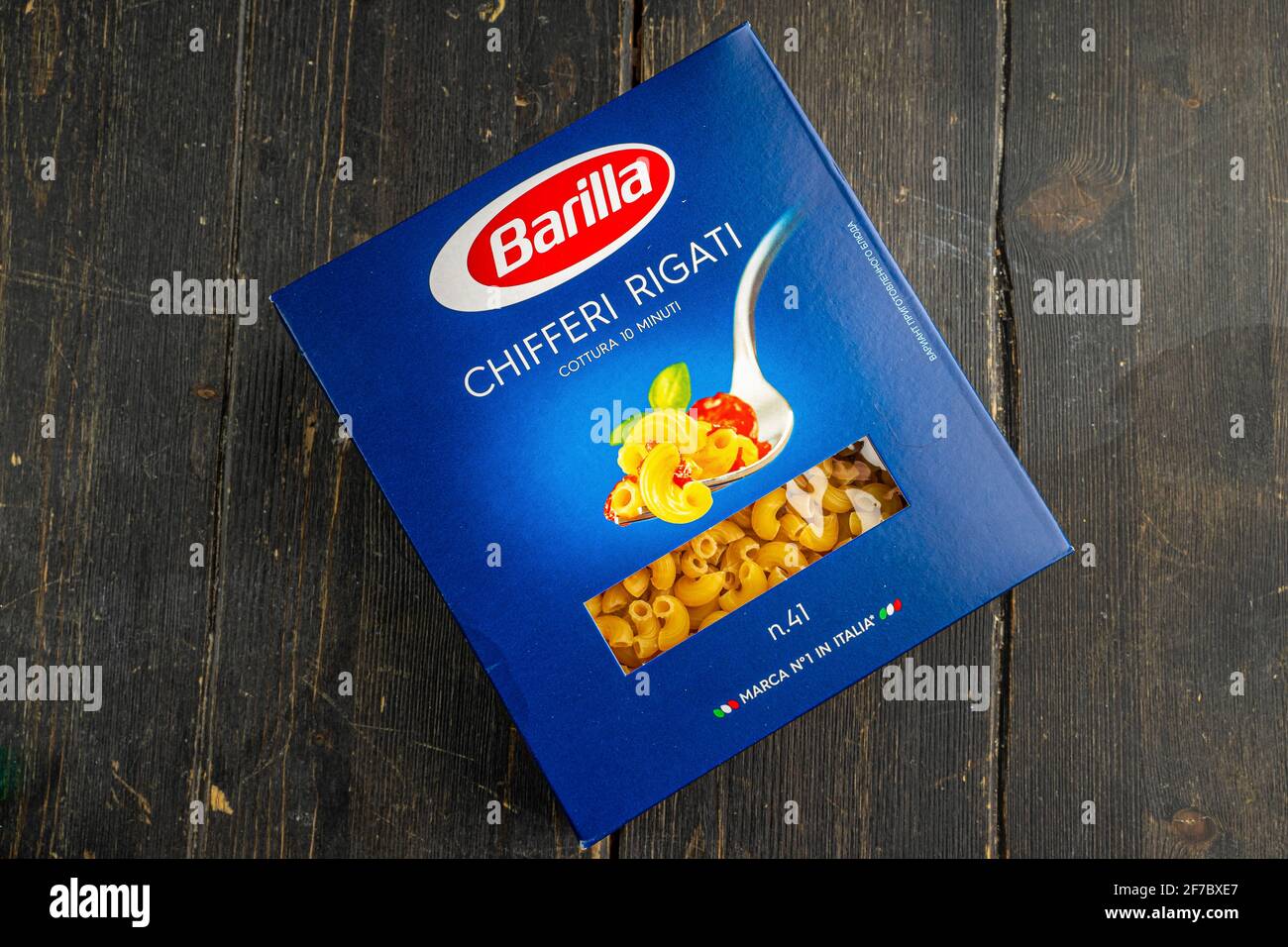 PRODUITS BARILLA. Pâtes italiennes Chifferi Rigati. Le groupe Barilla  produit plusieurs sortes de pâtes et c'est le premier fabricant de pâtes au  monde Photo Stock - Alamy